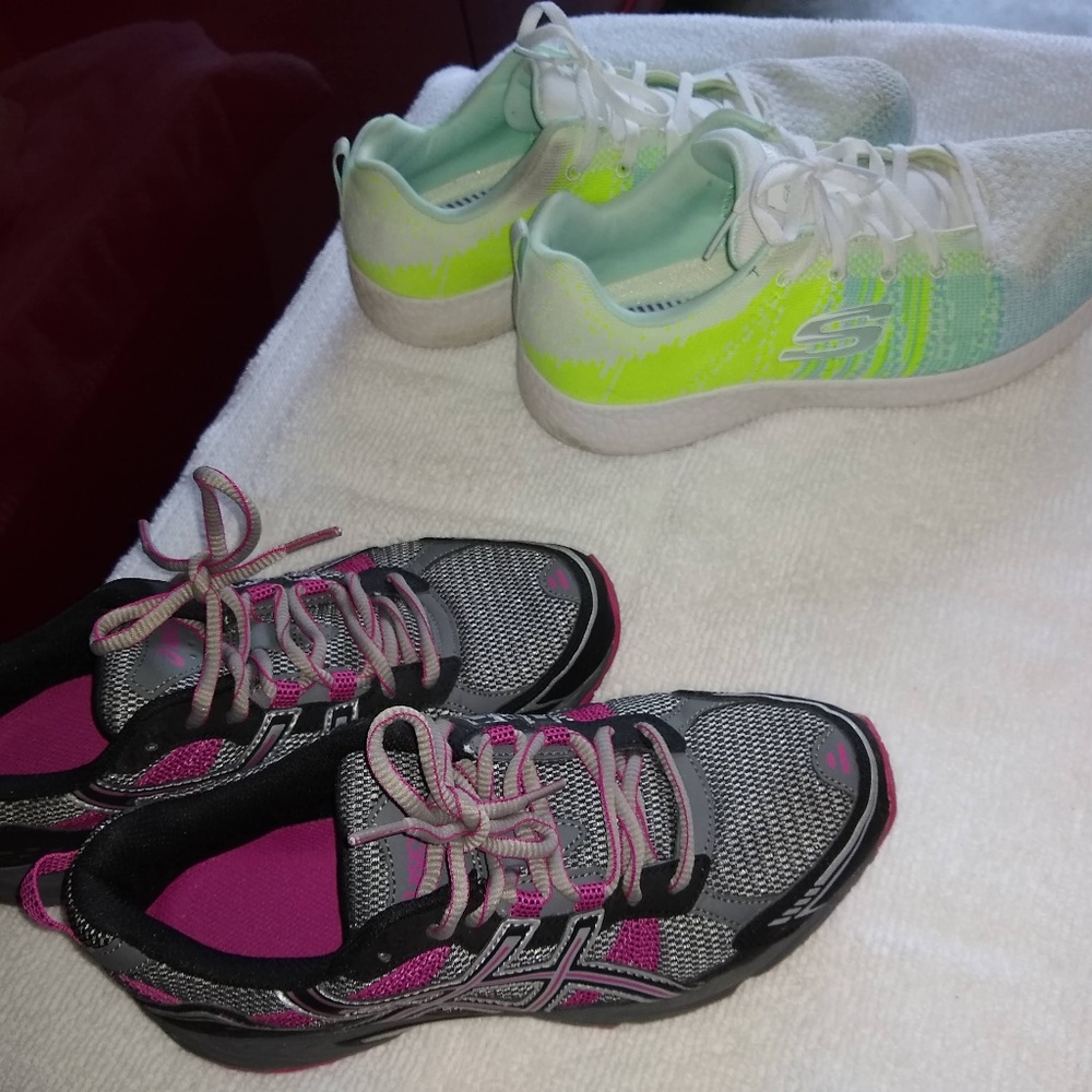 Sketchers & Asics Gently Used Sneakers
